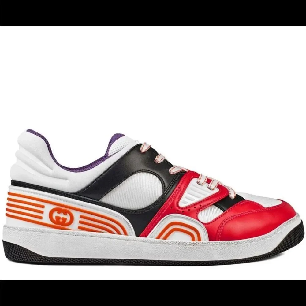 Gucci Basket Low Multicolor Demetra Men's Sneakers US 10.0 Made in Italy - Picture 1 of 10